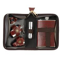 Набор для пикника 6 предм. (фляжка 220 мл, фляжка, 2 стопки 30 мл, воронка, фонарь) , L11 W7 H18,5 с