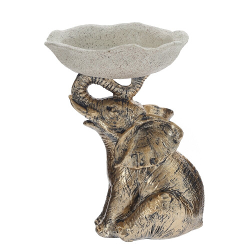 Фигурка декоративная "Слон" с подставкой д/мелочей, L12 W11 H16 см фото 3