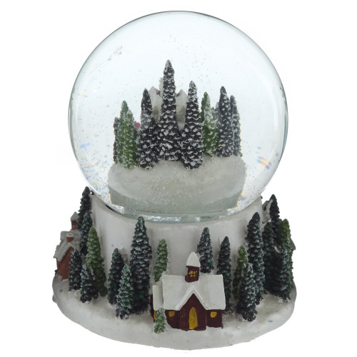 Фигурка декоративная "Рождество" в стекл шаре (свет, муз, вьюга, 3хAAA), D 15 см, L13 W14 H16 см фото 3 Фигурка декоративная "Рождество" в стекл шаре (свет, муз, вьюга, 3хAAA), D 15 см, L13 W14 H16 см фото 3