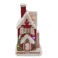 Фигурка декоративная "Домик" с подсветкой (АААх3 н/п), L18 W19 H32 см