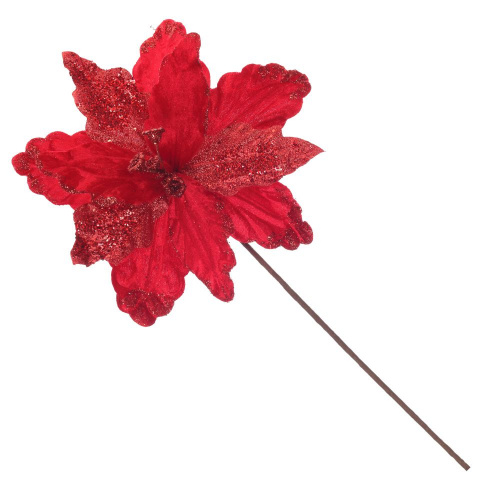 Цветок искусственный "Пуансеттия", L19 19 H28 см Цветок искусственный "Пуансеттия", L19 19 H28 см