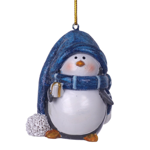 Фигурка декоративная подвесная "Пингвин",  L5 W5 H6,5 см, 2в. фото 2