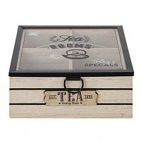 Шкатулка для чайных пакетиков, L17 W17 H7,5 см