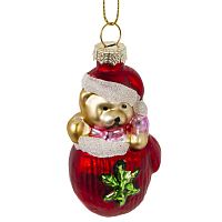Украшение новогоднее "Варежка с мишкой", L4 W3 H9 см Украшение новогоднее "Варежка с мишкой", L4 W3 H9 см