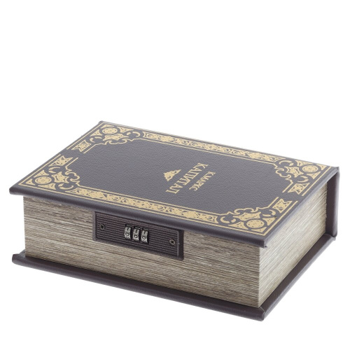Шкатулка-книга с кодовым замком, L16 W6,5 H22 см фото 4