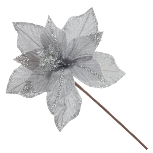 Цветок искусственный "Пуансеттия", L23 W23 H42 см