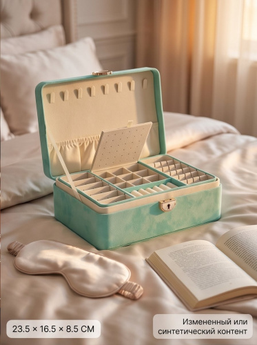 Шкатулка для украшений, L23,5 W16,5 H8,5 см фото 4 Шкатулка для украшений, L23,5 W16,5 H8,5 см фото 4