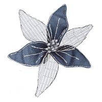 Цветок искусственный "Пуансеттия" (на клипсе), L16 W16 H8 см