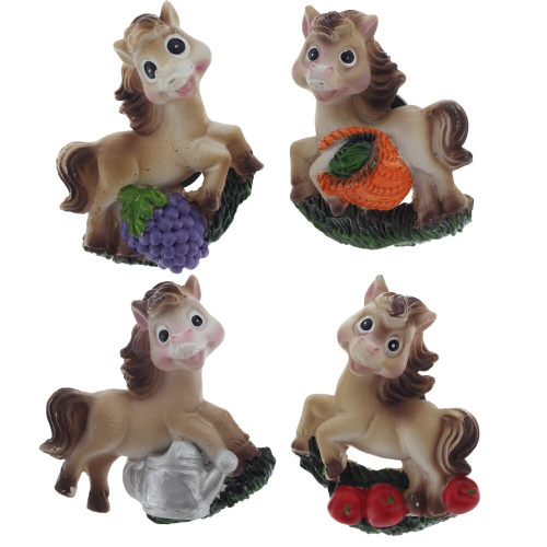 Магнит "Лошадка", L5 W2 H7 см, 4в. Магнит "Лошадка", L5 W2 H7 см, 4в.