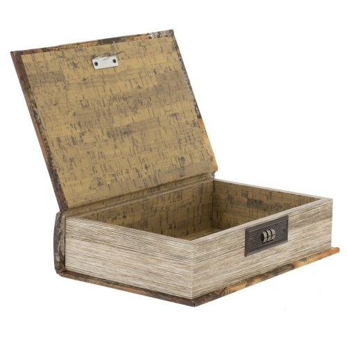 Шкатулка-книга с кодовым замком, L18 W7 H27 см фото 5