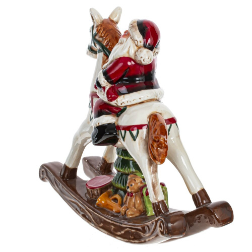 Фигурка декоративная "Дед Мороз на лошадке", L23 W8 H19,5 см фото 4