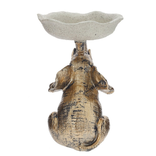 Фигурка декоративная "Слон" с подставкой д/мелочей, L12 W11 H16 см фото 4