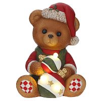 Фигурка декоративная с подсветкой "Медвежонок", (AAAx3 н/п), L26,5 W24 H37,5 см