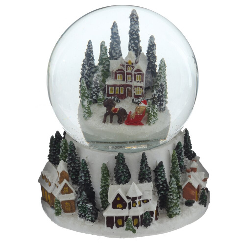Фигурка декоративная "Рождество" в стекл шаре (свет, муз, вьюга, 3хAAA), D 15 см, L13 W14 H16 см Фигурка декоративная "Рождество" в стекл шаре (свет, муз, вьюга, 3хAAA), D 15 см, L13 W14 H16 см