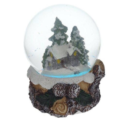 Фигурка декор в стекл шаре "Домик" (подсвет, LR44x2 н/п), D 6 см, L7 W7,5 H8 см, 2в. фото 4 Фигурка декор в стекл шаре "Домик" (подсвет, LR44x2 н/п), D 6 см, L7 W7,5 H8 см, 2в. фото 4