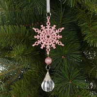 Украшение новогоднее "Снежинка", L9 W2 H16 см Украшение новогоднее "Снежинка", L9 W2 H16 см