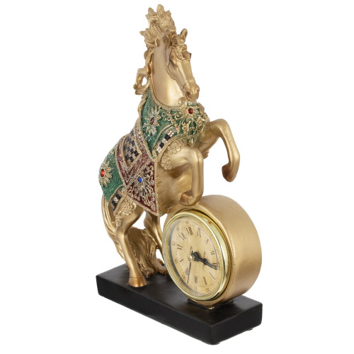 Фигурка декоративная "Лошадь" с часами (AAAx1,н/п), L16 W5 H22 см фото 3