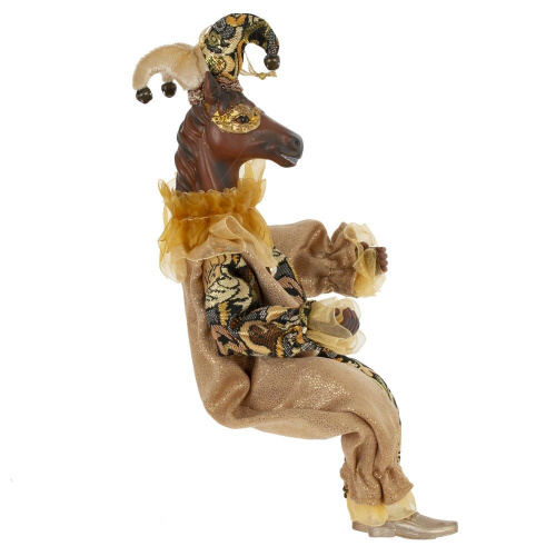 Игрушка набивная подвес "Лошадь-клоун", L15 W10 H37/24 см фото 2