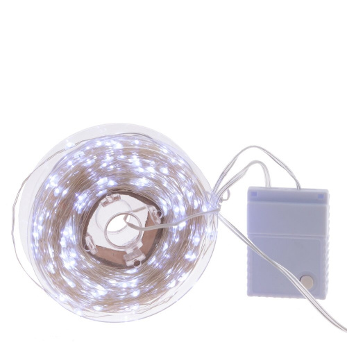 Электрогирлянда "Роса", L50м, 500 LED, хол бел, 8 тип свеч, 7W, шнур прозр леска, IP20 фото 2