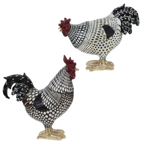 Фигурка декоративная "Петух"/"Курица", L13 W5,5 H15 см, 2в. Фигурка декоративная "Петух"/"Курица", L13 W5,5 H15 см, 2в.