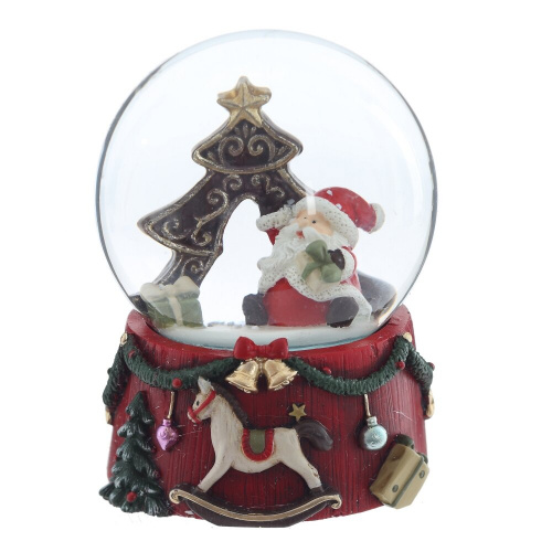 Фигурка декоративная "Дед Мороз" в стекл шаре, D 6.5 см, L6,5 W6,5 H8,5 см, 2в. фото 2