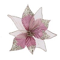 Цветок искусственный "Пуансеттия" (на клипсе), L25 W25 H8,5 см