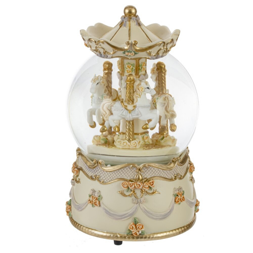 Фигурка декоративная в стекл шаре "Карусель" (ключ,муз, движ), D10 см, L9,5 W9,5 H17,5 см, 2в. фото 6 Фигурка декоративная в стекл шаре "Карусель" (ключ,муз, движ), D10 см, L9,5 W9,5 H17,5 см, 2в. фото 6