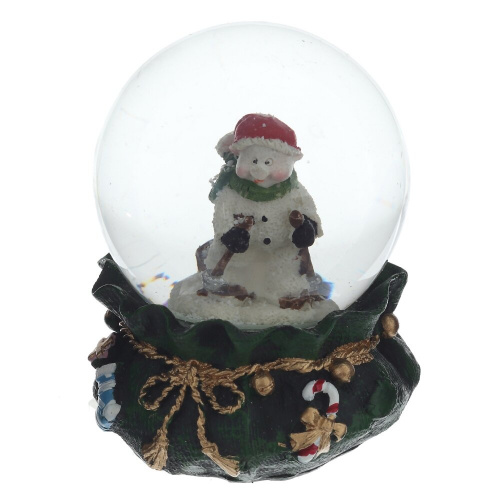 Фигурка декоративная "Снеговик" в стекл шаре, L6 W6 H8,5 см, 2в. фото 3 Фигурка декоративная "Снеговик" в стекл шаре, L6 W6 H8,5 см, 2в. фото 3