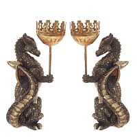 Подсвечник "Дракон", D 6 см, L11 W12 H21 см, 2в.