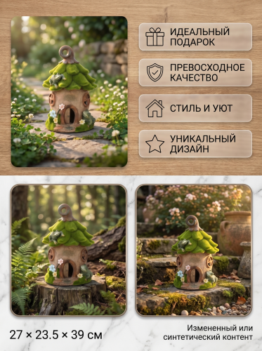 Фигурка декоративная "Дом" (подсветка, солнечная батарея), L27 W23,5 H41 см фото 3