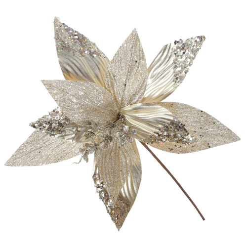 Цветок искусственный "Пуансеттия", L32 W32 H44 см