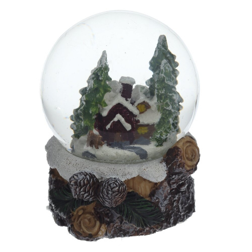 Фигурка декор в стекл шаре "Домик" (подсвет, LR44x2 н/п), D 6 см, L7 W7,5 H8 см, 2в. фото 2 Фигурка декор в стекл шаре "Домик" (подсвет, LR44x2 н/п), D 6 см, L7 W7,5 H8 см, 2в. фото 2