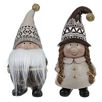 Фигурка декоративная "Гном", 2вида(цена за 1 штуку)L7 W6,5 H15 см..