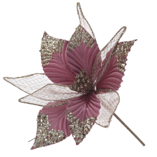 Цветок искусственный "Пуансеттия", L25 W25 H36,5 см Цветок искусственный "Пуансеттия", L25 W25 H36,5 см