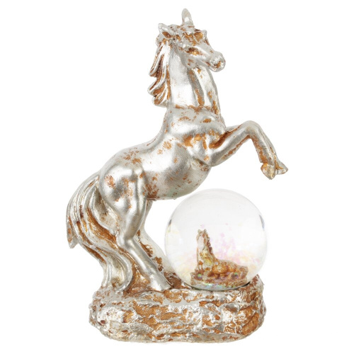 Фигурка декор в стекл шаре "Лошадь", L9,5 W5 H14 см, 2в. фото 2