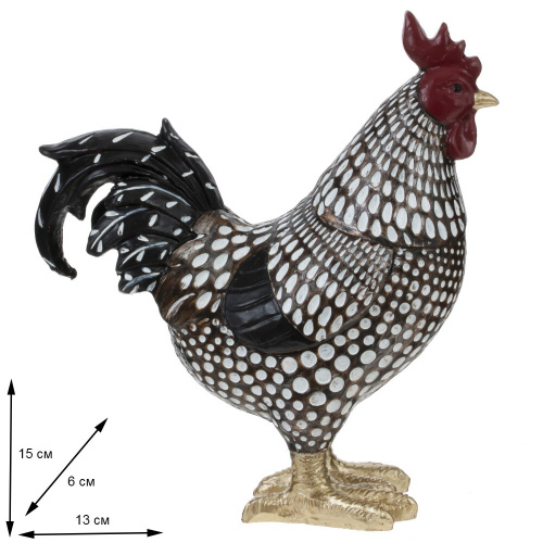 Фигурка декоративная "Петух"/"Курица", L13 W5,5 H15 см, 2в. фото 2 Фигурка декоративная "Петух"/"Курица", L13 W5,5 H15 см, 2в. фото 2