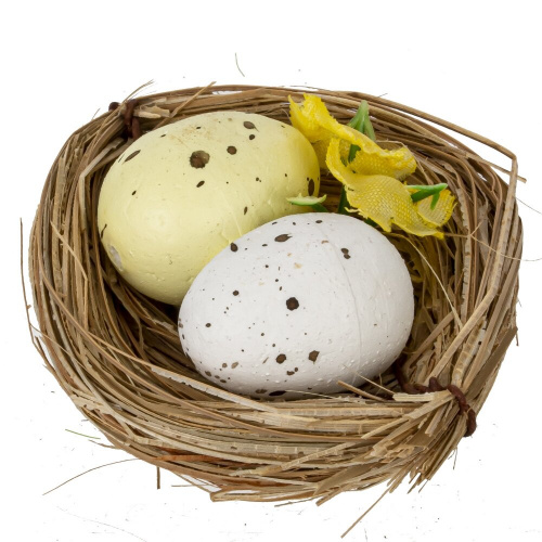 Набор из 6-ти изделий декоративных "Гнездо пасхальное" (6*4,5*2), L18 W12 H3 см фото 4