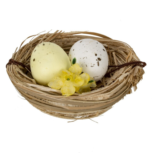 Набор из 6-ти изделий декоративных "Гнездо пасхальное" (6*4,5*2), L18 W12 H3 см фото 5