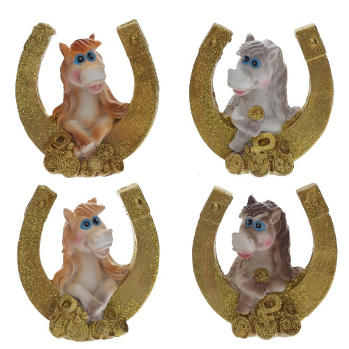 Фигурка декоративная "Лошадка", L6,5 W4 H7 см, 4в. Фигурка декоративная "Лошадка", L6,5 W4 H7 см, 4в.