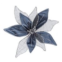 Цветок искусственный "Пуансеттия" (на клипсе), L25 W25 H8,5 см Цветок искусственный "Пуансеттия" (на клипсе), L25 W25 H8,5 см