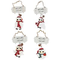 Изделие декоративное подвесное "Сова", L10 W0,5 H20 см, 4в.