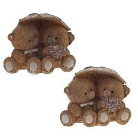Фигурка декоративная "Медвежата", L11 W8,5 H9 см, 2в.
