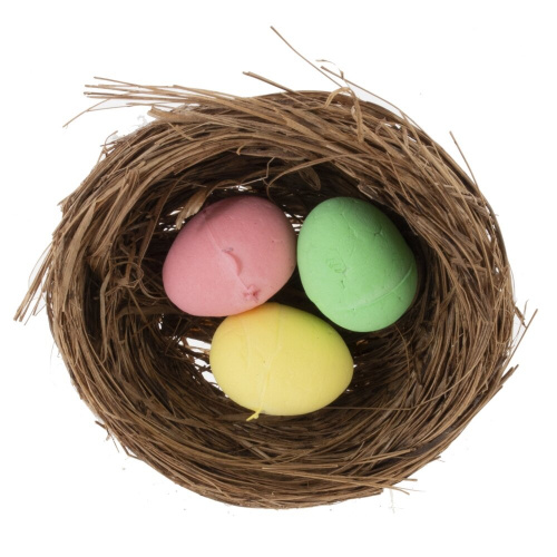 Изделие декоративное "Гнездо пасхальное" (блок 12 шт), L6 W6 H2 см, 3в. фото 4
