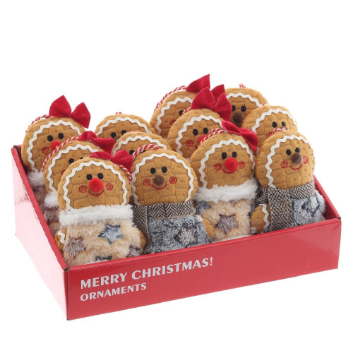 Игрушка набивная подвесная "Пряничный человечек", L9,5 W6 H14,5 см, 2в. фото 2