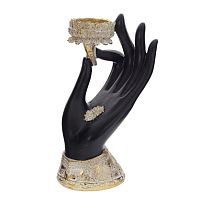 Фигурка декоративная "Рука" с подсвечником, L12 W9 H17 см