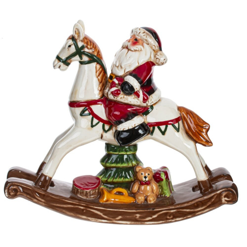 Фигурка декоративная "Дед Мороз на лошадке", L23 W8 H19,5 см