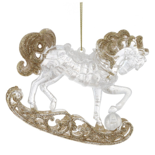 Украшение новогоднее "Лошадка", L11 W2 H10 см Украшение новогоднее "Лошадка", L11 W2 H10 см