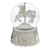 Фигурка декоративная в стекл шаре "Карусель" (ключ, движ), D 10 см, L10 W10 H14 см