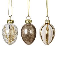Набор из 3-х изделий декоративных подвесных "Яйцо пасхальное" (4,5*8), L13 W7,5 H5 см