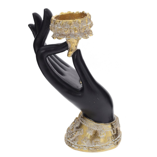 Фигурка декоративная "Рука" с подсвечником, L12 W9 H17 см фото 3